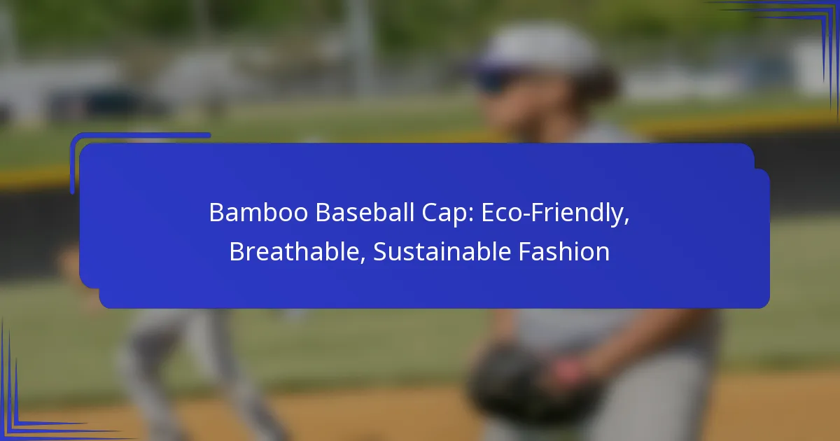 Bamboo Baseball Cap: Eco-Friendly, Breathable, Sustainable Fashion