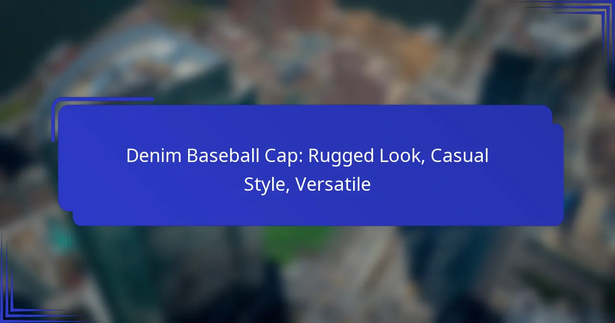 Denim Baseball Cap: Rugged Look, Casual Style, Versatile
