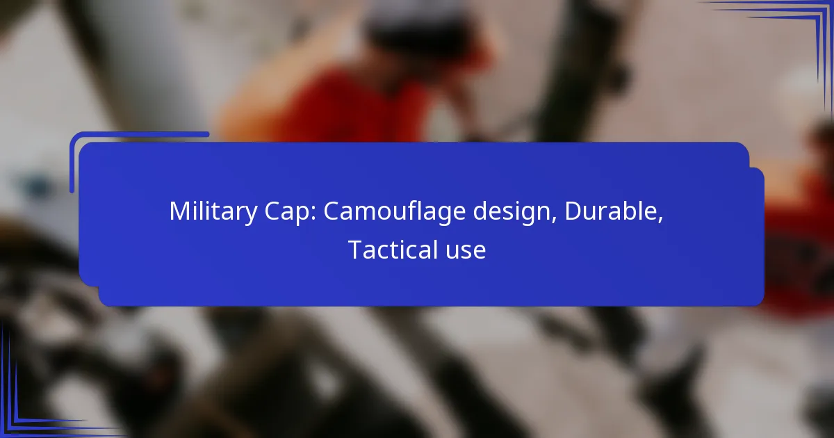 Military Cap: Camouflage design, Durable, Tactical use