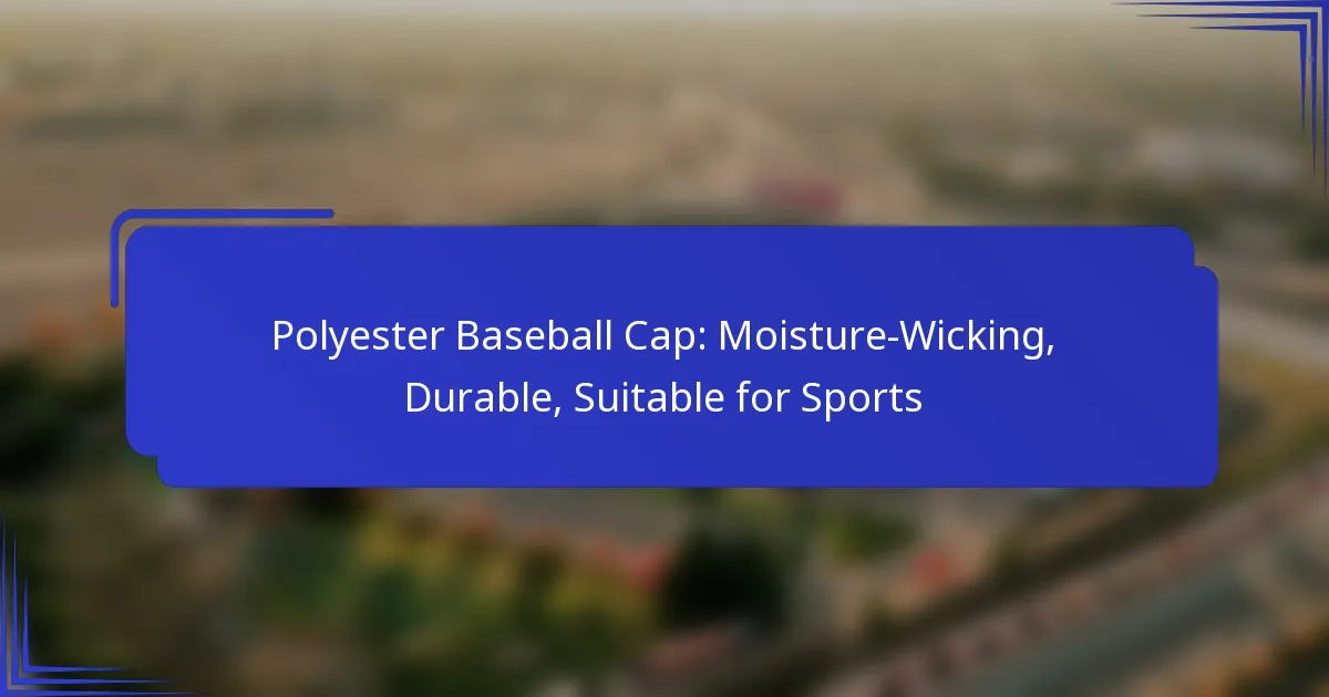 Polyester Baseball Cap: Moisture-Wicking, Durable, Suitable for Sports