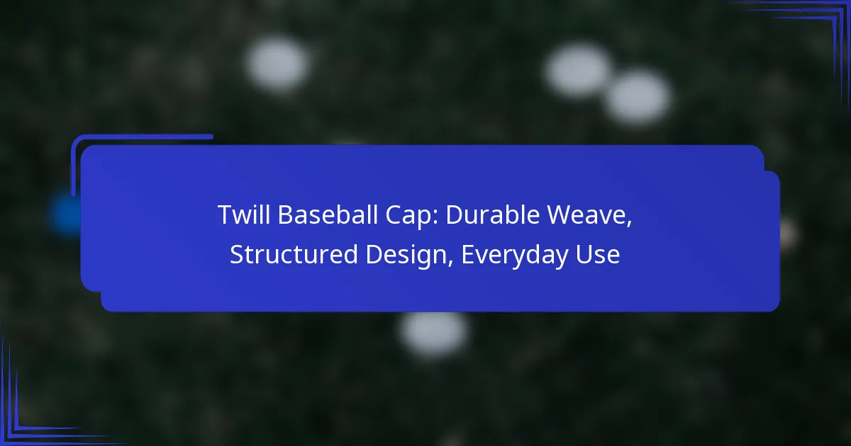 Twill Baseball Cap: Durable Weave, Structured Design, Everyday Use