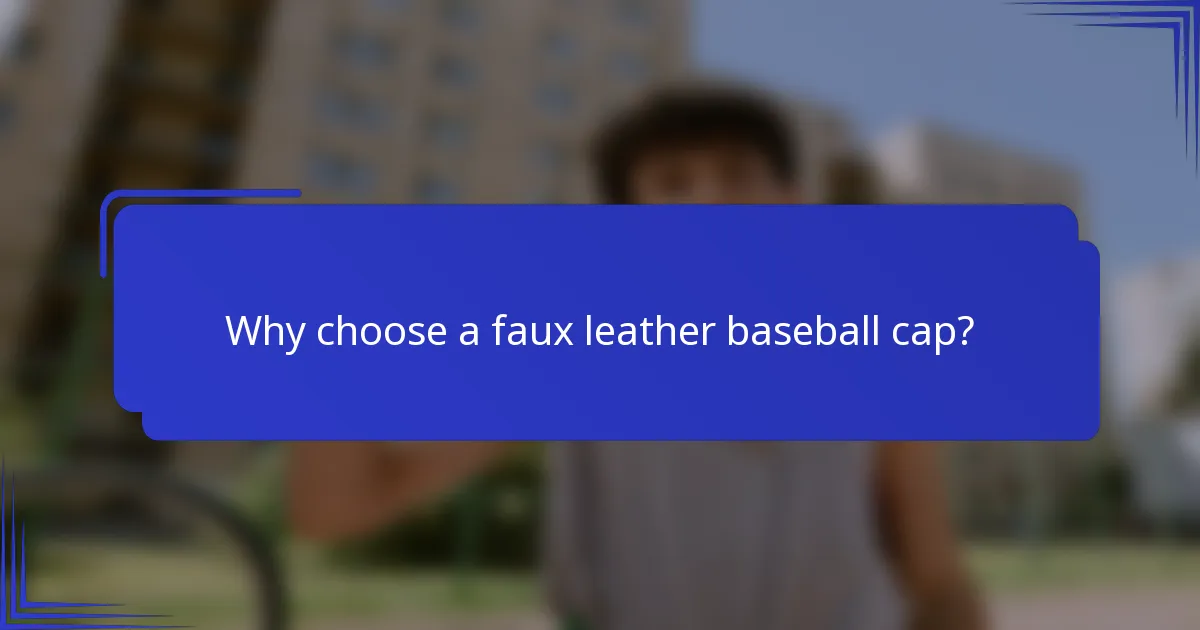 Why choose a faux leather baseball cap?